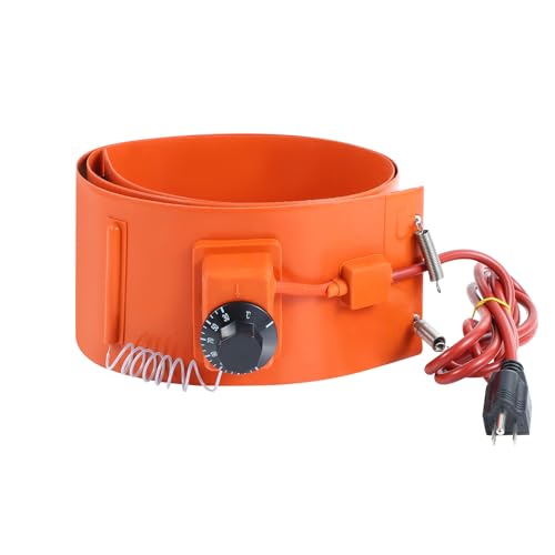 BriskHeat DHCS15 DHCS Standard Heavy Duty Metal Drum Heater, Fits 55-Gallon Drums, 2-Layer Reinforced Silicone Rubber, W x L: 4 x 70-Inch, Diameter: 22.3-Inch, 120VAC