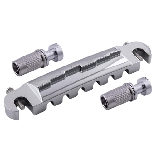 DIAO79NI 52mm Adjustable Electric Guitar Wrap Around Bridge Tailpiec For Les Paul SG LP Junior (Chrome)