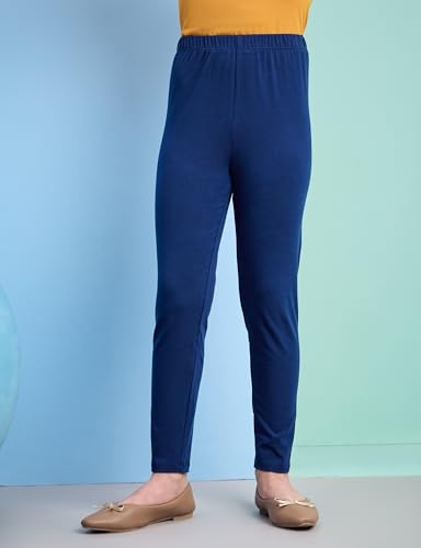 Image of Amazon Brand - Symbol Girl's Cotton Jersey Stretchable Leggings | Ankle Length | Aged 2-14 Years