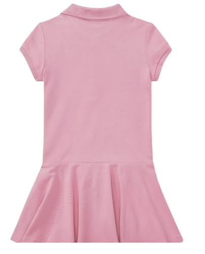 POLO RALPH LAUREN Girls Short Sleeve Mesh Kids Dress Pink2