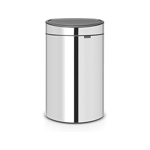 Brabantia Touch Bin - Cubo de Basura, 40 litros, Acero Brillante Cover