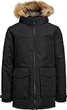 JACK&JONES JUNIOR Jungen JJECRAFT Parka SN JNR Jacke, Black, 176