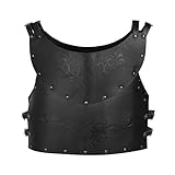 HOMELEX Medieval Leather Chest Armor Viking Warrior Renaissance Retro Knight Leather Vest Cosplay Halloween