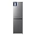 Fridgemaster MC55240ES 55cm Freestanding 252L 50/50 Fridge Freezer - LED Lighting, Silver - E Rated, H174.3 x W55.4 x D55.8 (cm)