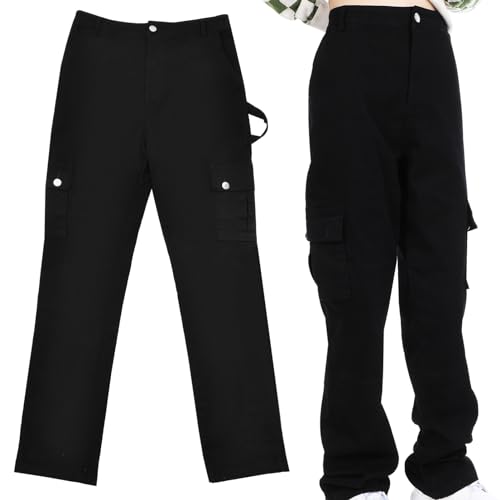 Pantalon cargo femme taille haute avec poches pour le sport et quotidien