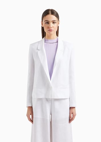 Armani Exchange Womens One Button Reeled Blazer