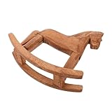 Design classique à bascule : ce cheval à bascule vintage offre à la fois une touche de nostalgie visuelle et une stimulation tactile, constituant un élément de décoration équestre significatif pour les âges