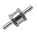 Aluminium alloy way fuel check valve, automotive vacuum hose oil pump and water pump 6/8/10/12 mm(Silver-diameter 10mm)