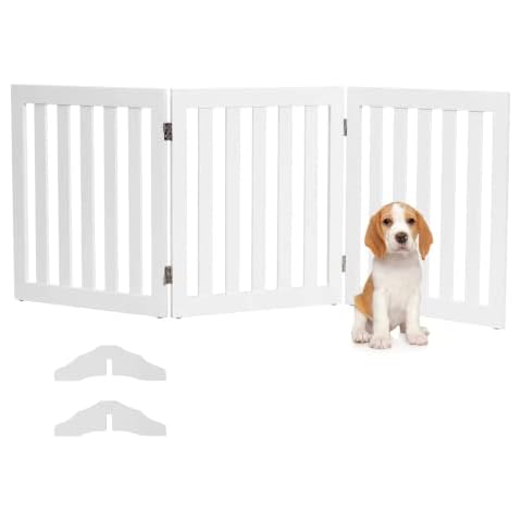 COSTWAY Absperrgitter Hunde 60cm Hoch Cover
