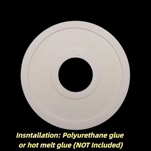 Image of PU Ceiling Medallions 2Pcs, 12.28 Inches x 4 Inches, White | Split Type, Paintable, Fits 4 Inches Canopy, European Vintage Carving Style, Made of Synthetic Foam