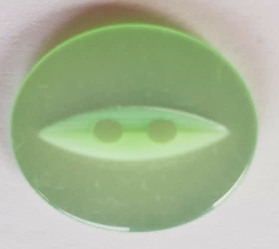 Simply Sew Crafty™ - Pack of 100 New Assorted Fish Eye Baby Buttons Polyester Pink Blue Yellow Mint White (Mint, 14 mm)