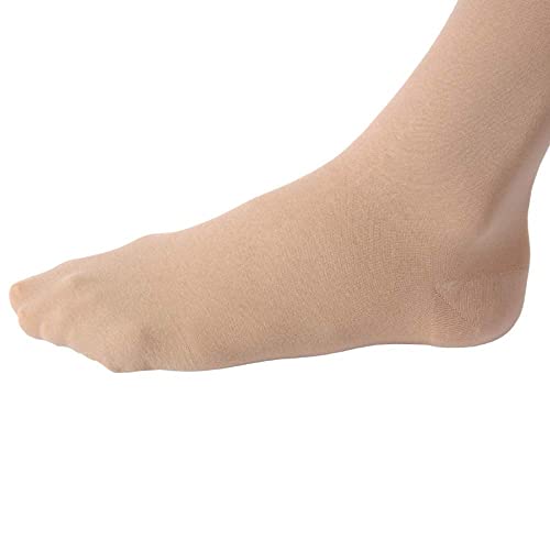 Image of JOBST Relief Knee High Graduated Compression Socks 20-30mmHg - Comfortable Unisex Design - Closed Toe, Beige, Medium