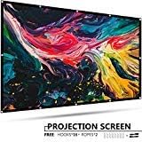 EleTab 100 inch Projector Screen Portable 16:10 HD Outdoor Indoor Projector Movies Screen Foldable Anti-Crease for Home Theater Support Front and Rear Projection