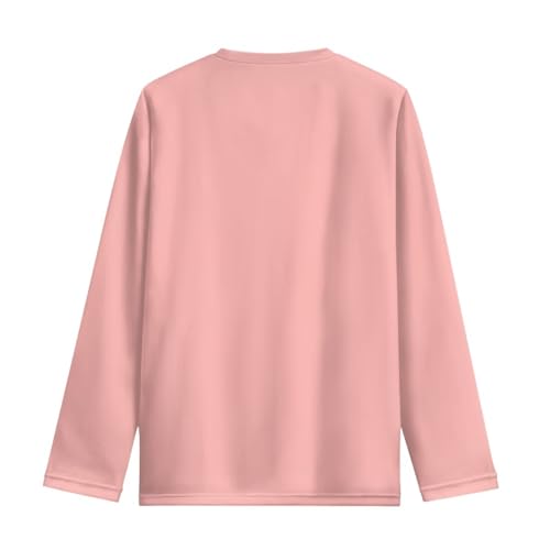 Image of Girls Cartoon Print Long Sleeve Graphic Tee Casual Crew Neck T-Shirts for 3-16 Years Little Girls