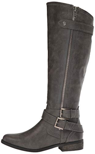 Rampage Women's Hansel Knee High Boot, Grey Smooth, 5.5 M US