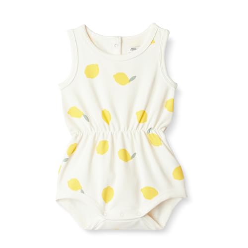 Image of Amazon Essentials x Sofia Grainge Baby Girls' Lightweight French Terry Sleeveless Shorts Romper