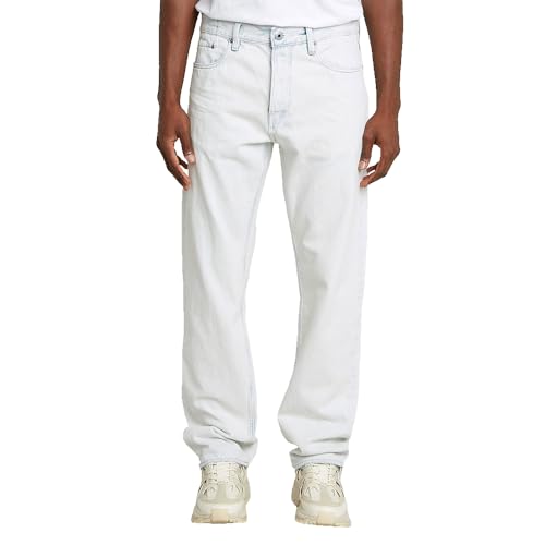 G-STAR Raw - Mens Dakota Regular Straight Jeans, Color Beached Faded Clifton Blue, Size: 40W x 36L
