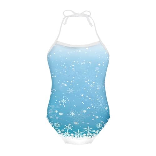 Image of Girls One Pieces Christmas Swimsuit Cute Swimwear Bathing Suits Beach Sport Halter Swimwear Vacation Pool Party Size