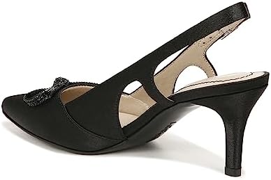 LifeStride Womens Social Scene Slingback Dress Shoes Black Satin 11 W | Image 4