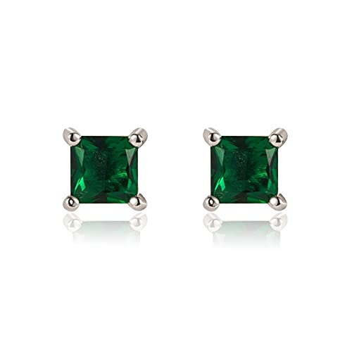 Boucles émeraude 6mm en argent YXWYXWA pour sublimer vos lobes