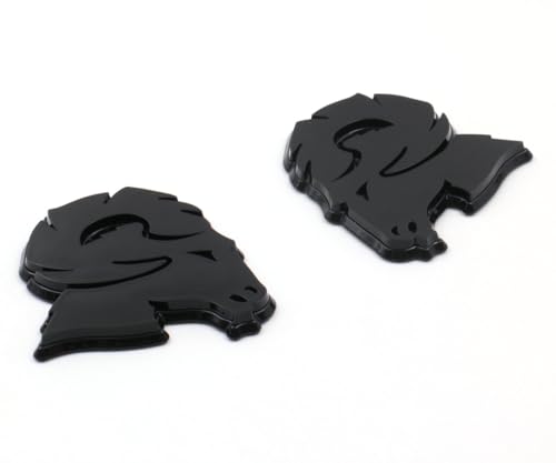 Insignia de cabeza Hellcat para Ram 1500 2500 3500 kit derecho e izquierdo negro espejo 3