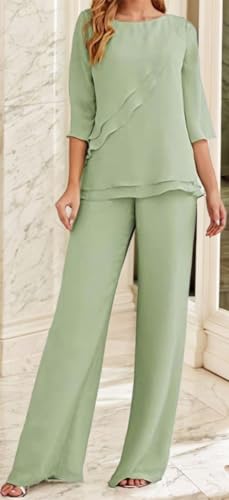 Mother of The Bride Pants Suit for Wedding 2 PC Womens Formal Evening Dressy Pant Suit Flattering Fit3