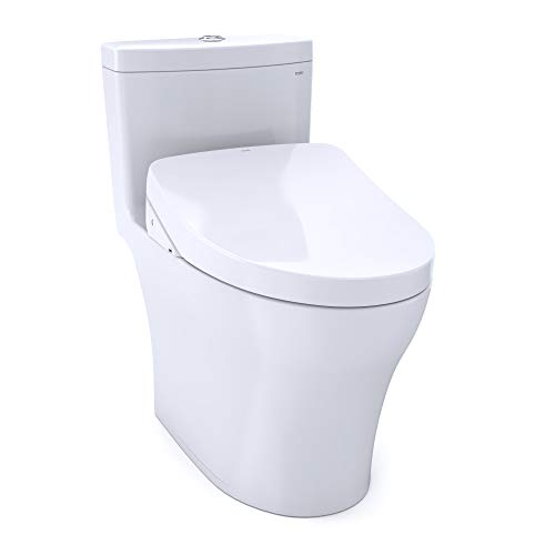 TOTO® WASHLET®+ Aquia® IV One-Piece Elongated Dual Flush 1.28 and 0.9 GPF Toilet with Auto Flush S550e Bidet Seat, Cotton White - MW6463056CEMFGNA#01 TOTO® WASHLET®+ Aquia® IV One-Piece Elongated Dual Flush 1.28 and 0.9 GPF Toilet with Auto Flush S550e Bidet Seat, Cotton White - MW6463056CEMFGNA#01