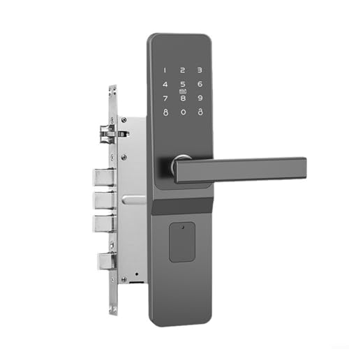 Sandyseptember Cerradura de puerta inteligente TTlock para uso en hoteles con múltiples métodos, incluyendo contraseña y tarjeta, antirrobo, cuerpo de cerradura electrónica (modelo electrónico)
