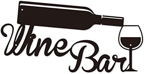 Placa de metal para bar de vinhos - placa de arte para decoração de parede, decoração de casa e escritório, presente de quarto de vinho (30,5 cm)