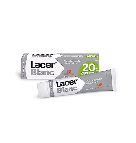 LACERBLANC - Plus 150ml, Pasta Dentífrica Sabor Citrus, Acción Blanqueadora,