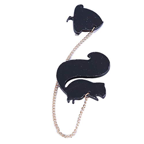 Preisvergleich Produktbild Vektenxi Schöne Legierung Tier Broschen Obst Eichhörnchen Vögel Schmetterlinge Katze Kette Brosche, Stil 1 kreativ und nützlich
