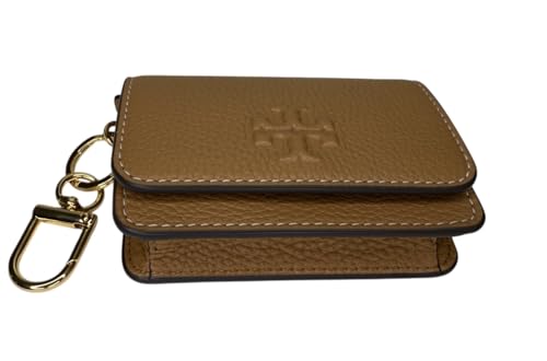 Tory Burch Women's Thea Texrured Leather Flap Card Case Wallet (Tiramisu)3