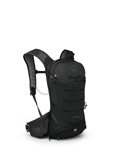 Osprey Raptor 10L Men's Mountain Biking Backpack with Hydraulics Reservoir, Black