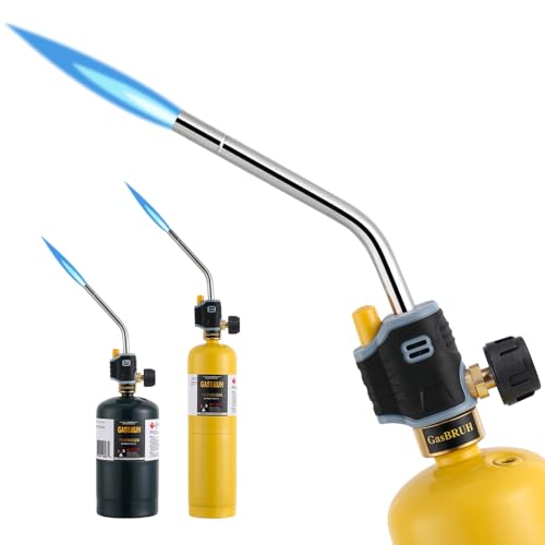 GasBRUH High Intensity Propane Torch Head with Igniter Trigger Start GasTorch blow Torch Kit for Propane Mapp Gas Tank not included)
