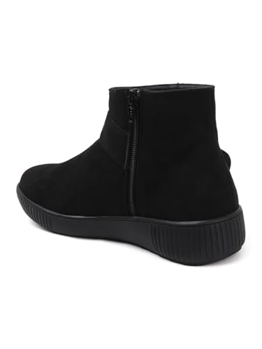 Image of ELLE Women's Buckle Accent Wedge Sole Ankle Bootie