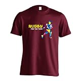 [アートワークスコウベ] ラグビー Tシャツ 半袖 練習着 ドライ ポリゴンシルエットのラグビー ユニセックス S バーガンディ