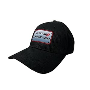Dodge Charger Flexfit Patch Hat – Embroidered Fitted Cap – Officially Licensed by Dodge Black