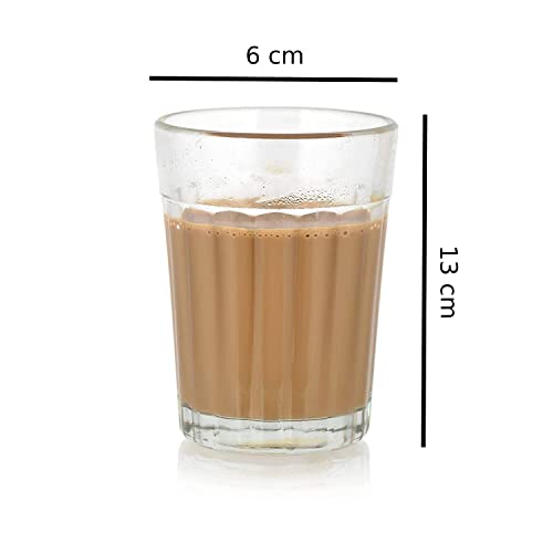 Homenique 18 Pcs Tea Chai Milk Coffee Small Glass Cups for Brother, Sister, Women, Men, Girls | Chai Glasses Tea Set Coffee Cup (Transparent) (100 ml - Cup Set of 18)