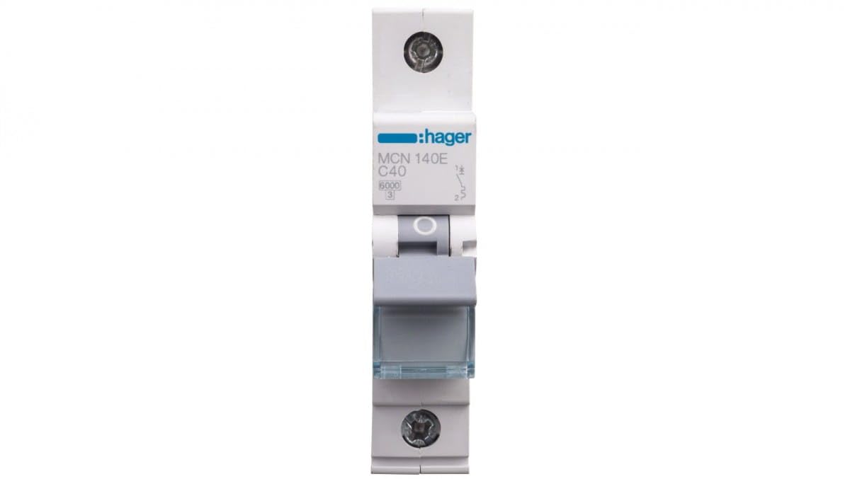 Hager Polo 3250614313707 Circuit Breaker 1P C 40A 6kA AC MCN140E