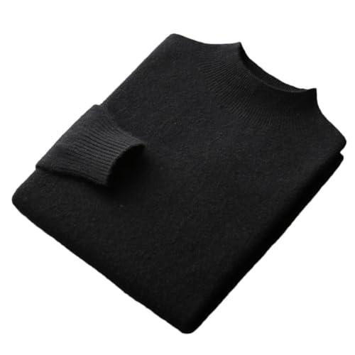 Men Commerce O-Neck Solid Color Long Sleeve Warm Merino Wool Knitwear Sweater Thickening Pullover