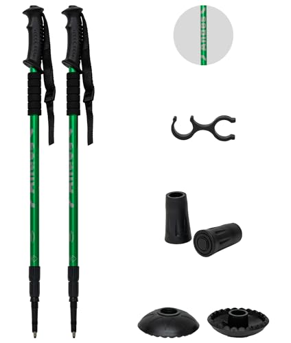 Andes Telescopic Extending Adjustable Antishock Hiking/Walking Poles Green Andes Telescopic Extending Adjustable Antishock Hiking/Walking Poles Green