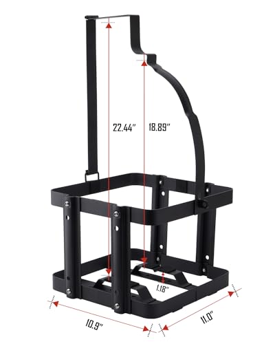 SPARKWHIZ Fuel Jug 5 Gallon Liquid Container Holder Mount, Gas Can 5 Gallon Holder Rack, Mouting Bracket Compatible with VP Racing Can, (Fuel Jug Holder Only)