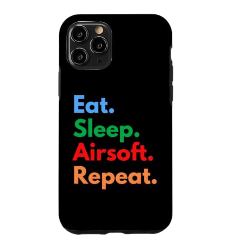Eat Sleep Airsoft Repeat Airsoft�v���[���[�ƈ��D�ƌ��� �X�}�z�P�[�X iPhone 11 Pro �p