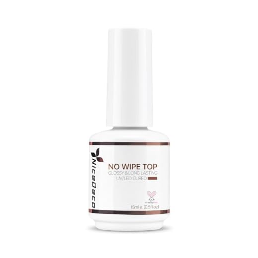 Nicedeco No Wipe Top Coat Semipermanentes Esmaltes Semipermanentes para Uñas Capa Superior UV LED Soak Off Uñas De Gel 15ml