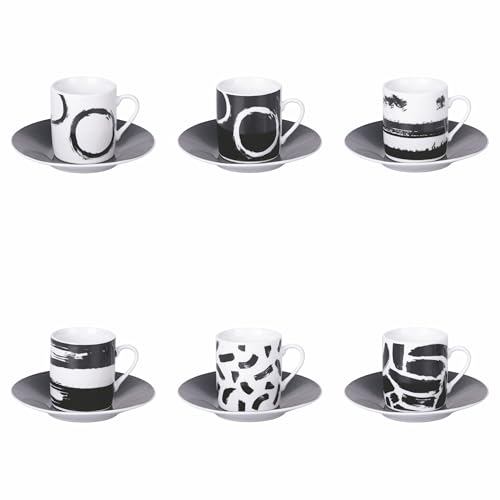 Villa d'Este Home Tivoli 1996 The Black Mood Set 6 Espressotassen 90...