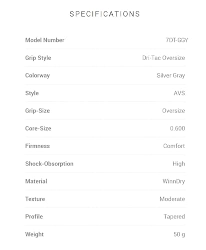 Titanun 7DT-GGY Winn Titanun Dri-Tac Oversize- Latest Series 13 Pieces Darkgrey/Silvergrey Golf Grip thumb #6