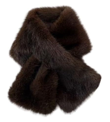 Lina & Lily Oversized Reversible Women's Winter Neck Scarf Wrap Faux Fur Sheepskin Leather2