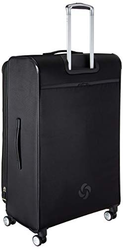 Image of Samsonite Solyte DLX Softside Expandable Luggage with Spinner Wheels, Midnight Black, Checked-Large 29-Inch