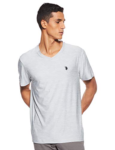 U.S. Polo Assn. Men's Short Sleeve Poly V-Neck Solid T-Shirt
