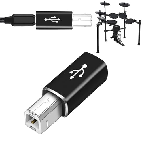 xType C Femmina a B-Connettore - Cavo adattatore da USB C femmina a USB-B maschio, dispositivo di interfaccia compatibile/Piano | Cavo convertitore durevole manuale, adattatore dati ad alta velocità